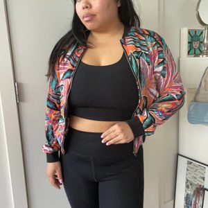 ❌ SOLD JACK By BB DAKOTA Tropical Print Bomber Jacket